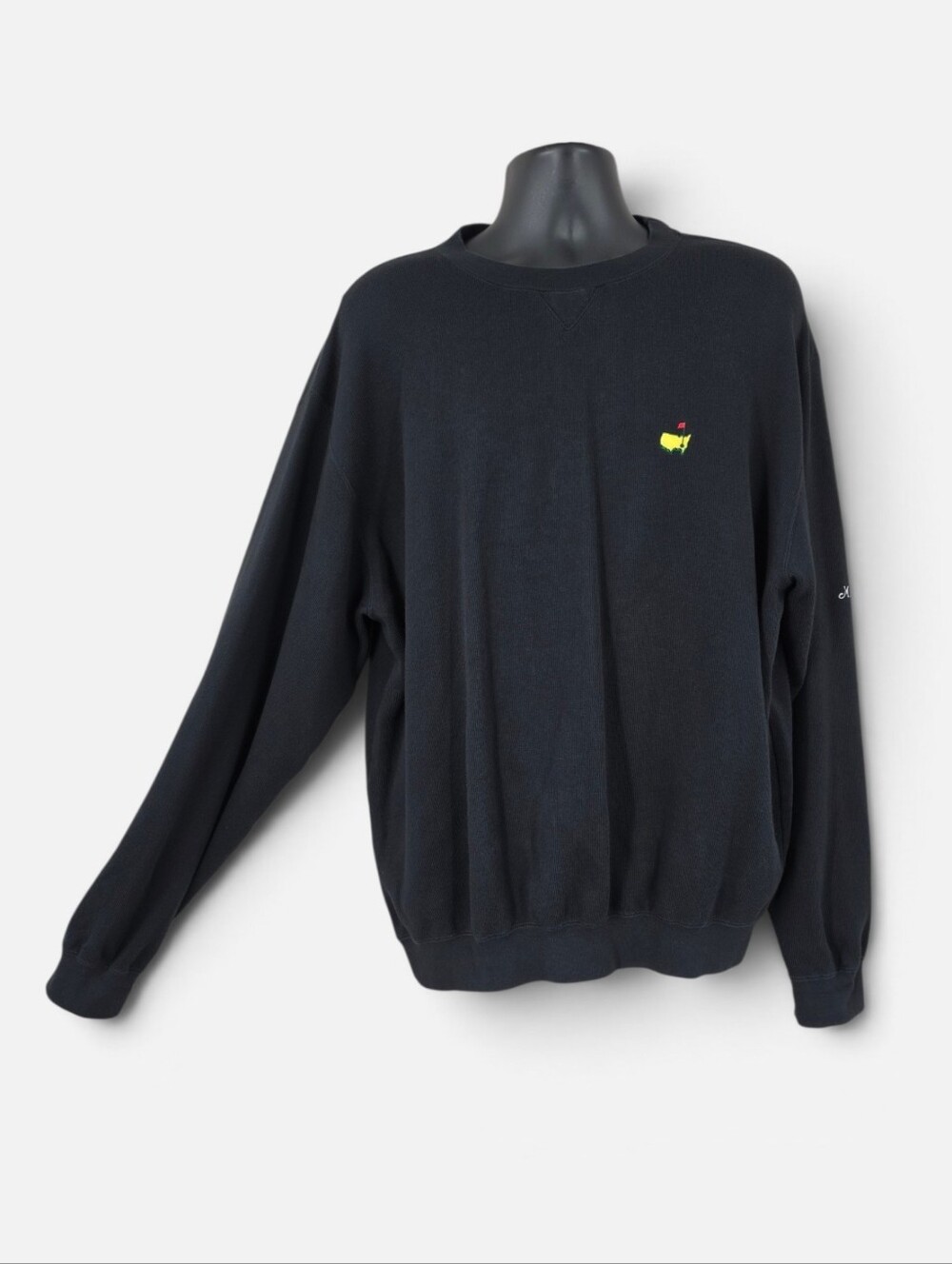 Masters Collection Golf Vintage Black Cotton Crewneck Sweater